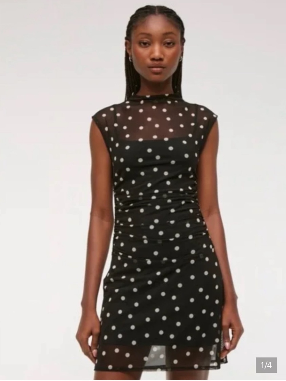 Abercrombie & Fitch mesh polka dot dress